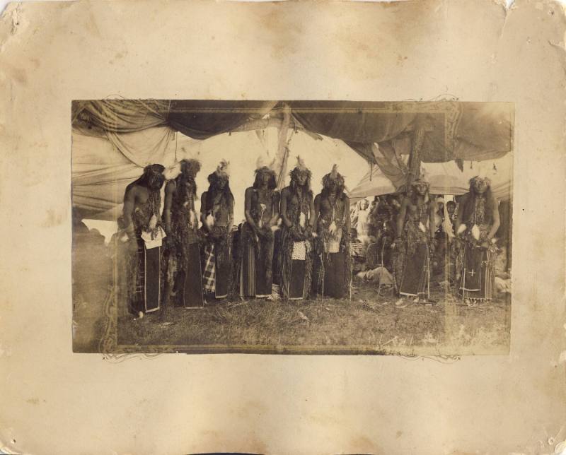 Standing Medicine Men, 1890-1920
C. C. Stotz 
Paper; 10 x 8 in.
89.42.2
Gift of Elsa D. Hor…