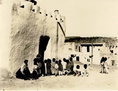 School at Laguna Pueblo, 1895
Printed by F.H. Maude & Co.; Laguna Pueblo, New Mexico
Photogra…