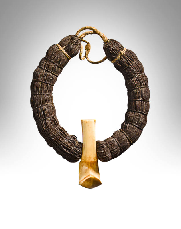 Necklace (Lei Niho Palaoa), early 19th Century
Hawaiian culture; Kailua-Kona, Hawaii, United S…