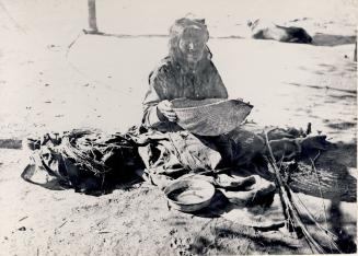 Tule River Woman Sifting Acorn Meal, unknown date
Unknown photographer
Paper; 6 x 8 in.
1842…