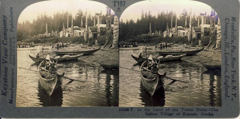 In the Land of the Totem Poles -The Indian Village of Kasaan, Alaska, c. 1924
Keystone View Co…