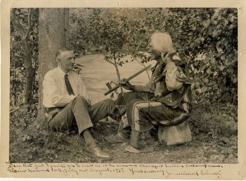 An Invitation from James Willard Shultz and Bear Hat, c. 1927
Unknown photographer
Paper; 8 x…