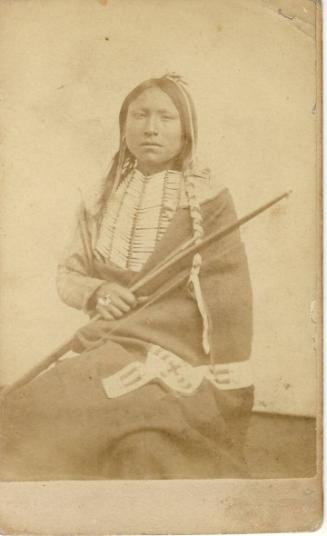 Comanche Warrior, unknown date
William S. Soule (American, 1836-1908)
Paper; 4 x 2 1/2 in.
9…