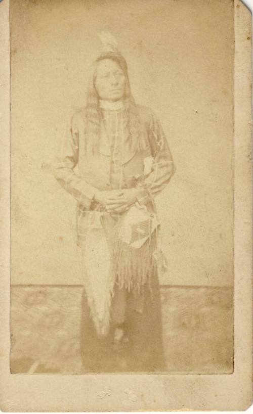 Portrait of a Native American Man, unknown date
Unknown photographer
Paper; 4 x 2 1/2 in.
93…