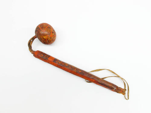 Painted War Club, unknown date
Sioux people; North American Plains
Buckskin and stone; 19 in.…