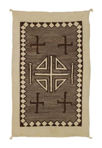 Rug, c. 1900
Navajo culture; Southwest United States
Wool and pigment; 82 × 54 in.
2018.8.2
…