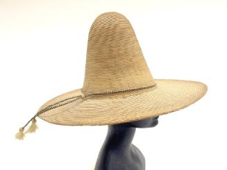 Sombrero, c. 1900
Unknown Maker; Mexico
Straw and horsehair; 9 1/4 x 23 1/2 in.
F78.44.3e
B…