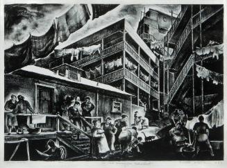 Family Flats, 1932
Millard Sheets (American, 1907 - 1989); California
Lithographic print; 16 …