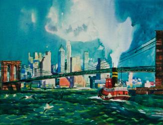 Evening View from Brooklyn, 1967
Millard Sheets (American, 1907 - 1989); Brooklyn, New York
W…