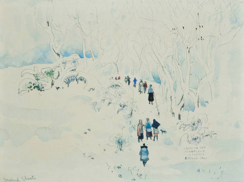 Snow in the Hermitage Gardens, 1961
Millard Sheets (American, 1907 - 1989); St. Petersburg, Ru…