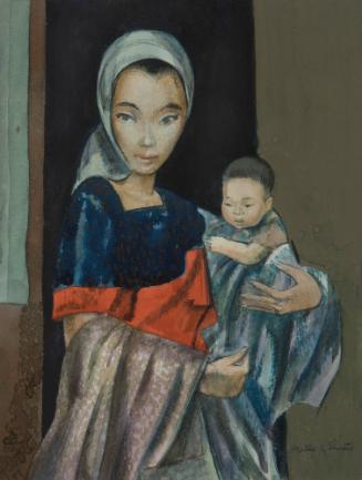 Young Japanese Mother, 1942-1962
Millard Sheets (American, 1907 - 1989); Japan
Watercolor on …