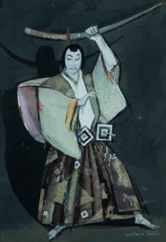 Kabuki Dancer, 1942-1962
Millard Sheets (American, 1907 - 1989); Japan
Watercolor on paper; 1…
