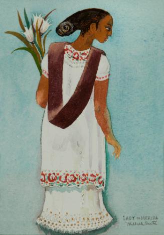Lady of Merida, 1942-1962
Millard Sheets (American, 1907 -1989); Merida, Mexico
Watercolor on…