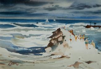 Corona Del Mar, 1960
Milford Zornes (American, 1908 - 2008); Corona Del Mar, California
Water…