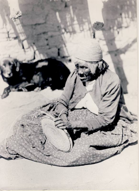 Mission Indian Basket Maker, unknown date
Unknown photographer
Paper; 6 x 8 in.
18477A
