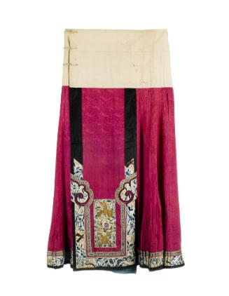 Woman's Semiformal Skirt (Gun), Qing Dynasty (c. 1880-1900)
China
Silk and cotton; 38 1/2 x 3…