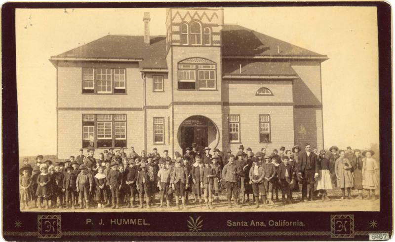 El Modena School, 1889
Photographer unknown; Orange, California
Photograph with ink on cardbo…