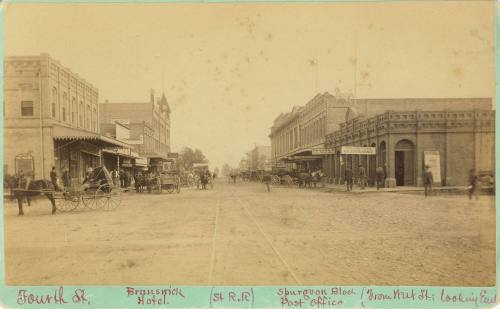 Fourth Street with Railway Line, c. 1888
R. A. Hickox (American b.?-d.?); Santa Ana, Californi…