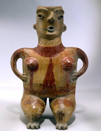 Seated Female Figure, 100-200 CE
Zacatecas Shaft Tomb peoples; Zacatecas, Mexico
Ceramic and …