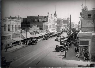 Broadway and 4th Street in Santa Ana, CA, late 19th-early 20th Century
Unknown photographer;  …