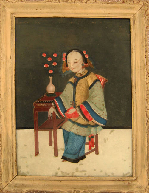 Mirror Painting, Qing Dynasty (19th Century)
Han people;China
Oil, paint, wood and glass; 23 …