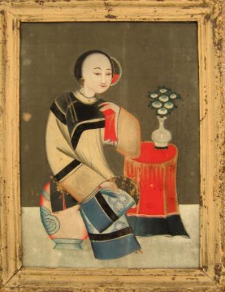 Painting, Qing Dynasty (19th Century)
Han people;China
Oil, paint, wood and glass; 23 1/4 x 1…