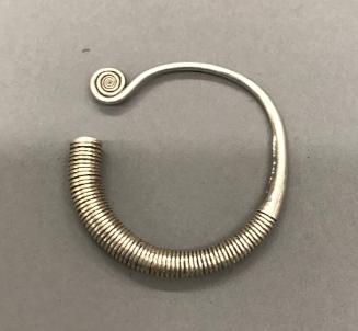 Earring, 20th Century
Miao culture; probably Guizhou Province, China
Silver; 2 1/4 × 2 1/4 in…