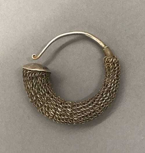 Earring, 20th Century
probably Miao culture; probably Guizhou Province, China
Silver; 2 7/8 x…