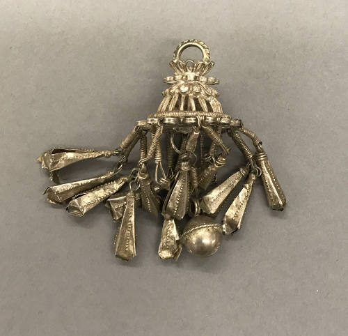 Earring, 20th Century
probably Miao culture; probably Guizhou Province, China
Silver; 1 1/4 ×…