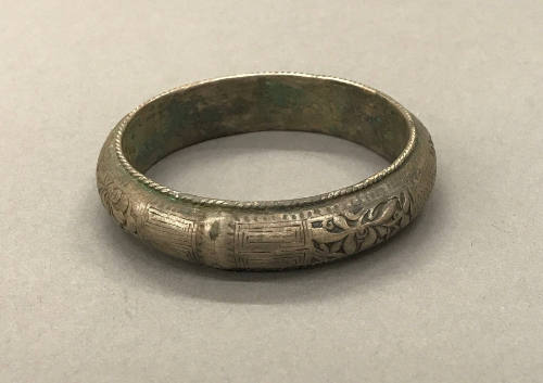 Bracelet, early 20th Century
Miao culture; probably Guizhou Province, China
Silver; 5/8 x 2 3…