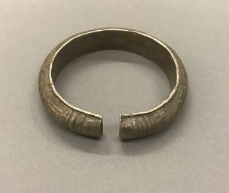 Bracelet, early 20th Century
Miao culture; probably Guizhou Province, China
Silver; 5/8 x 3 i…