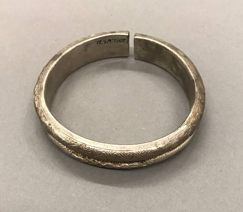 Bracelet, early 20th Century
Miao culture; probably Guizhou Province, China
Silver; 1/2 x 2 3…