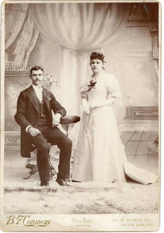 Bride and Groom, 1890-1910
B.F. Conaway (1848-1935); Santa Ana, California
Photographic print…