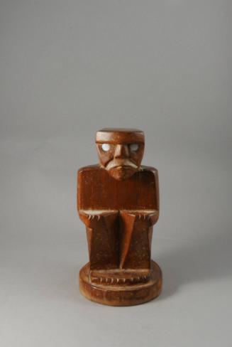 Monkey-Man Figure, mid 20th Century
Palau, Micronesia
Wood and shell; 9 × 5 1/8 × 4 3/4 in.
…