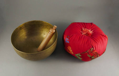 Singing Bowl with Striker and Cushion, 20th Century
Tibetan culture; Tibet Autonomous Region, …