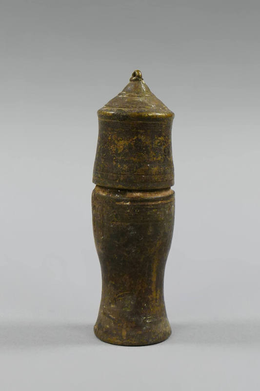 Lime Container, 20th Century
Laos
Bronze; 5 1/8 × 1 7/8 × 1 5/8 in.
2019.23.58a,b
Gift of A…