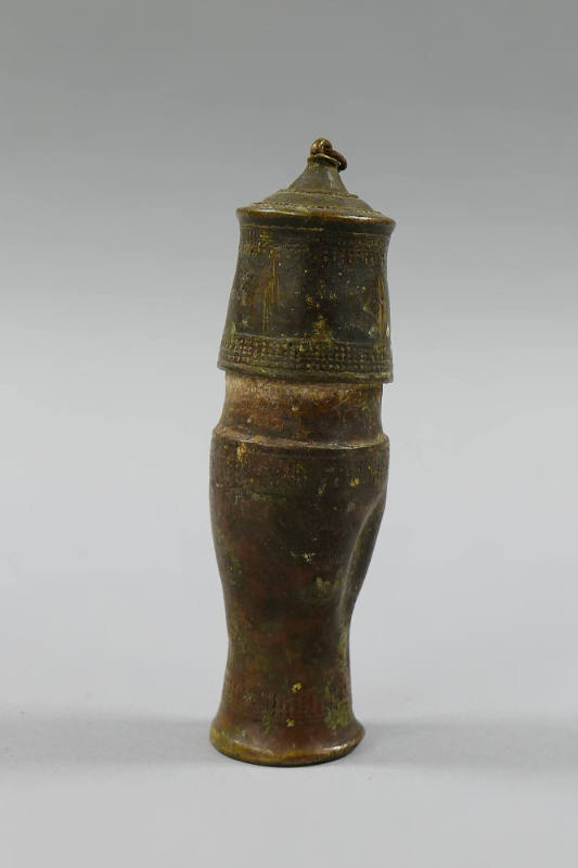 Lime Container, 20th Century
Laos
Bronze; 6 × 1 5/8 × 1 5/8 in.
2019.23.61a,b
Gift of Anne …