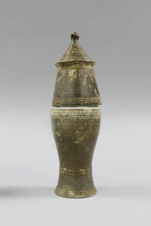 Lime Container, 20th Century
Laos
Bronze; 8 3/4 × 2 7/8 × 3 1/8 in.
2019.23.62a,b
Gift of A…