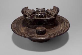 Kola Nut Bowl, 20th Century
Igbo People; Nigeria
Wood; 8 1/2 x 14 5/8 in.
2002.49.1
Bowers …