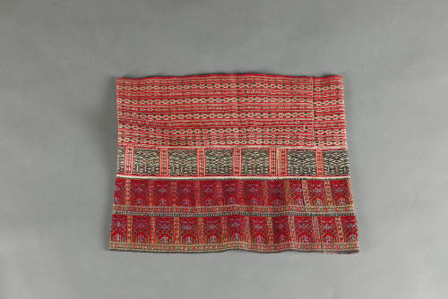 Tube Skirt, 20th Century
Li culture; Hainan Province, China
Cotton and silk; 14 7/8 × 12 in.
…