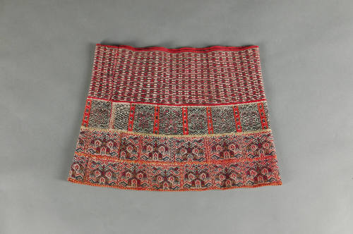 Tube Skirt, 20th Century
Li culture; Hainan Province, China
Cotton and silk; 11 1/2 × 15 1/2 …