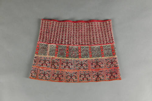 Tube Skirt, 20th Century
Li culture; Hainan Province, China
Cotton and silk; 11 1/2 × 15 1/2 …