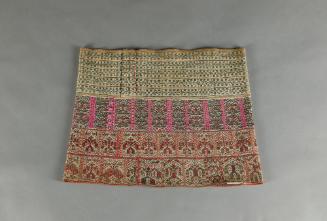 Tube Skirt, 20th Century
Li culture; Hainan Province, China
Cotton and silk; 12 1/2 × 15 1/2 …