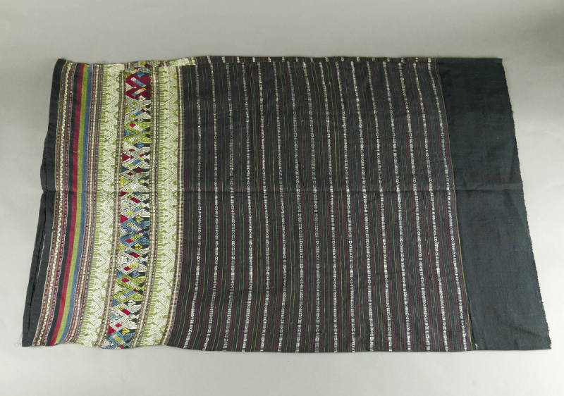 Textile, 20th Century
probably Lao culture; Laos or Vietnam
Cotton and silk; 29 × 42 1/2 in.
…