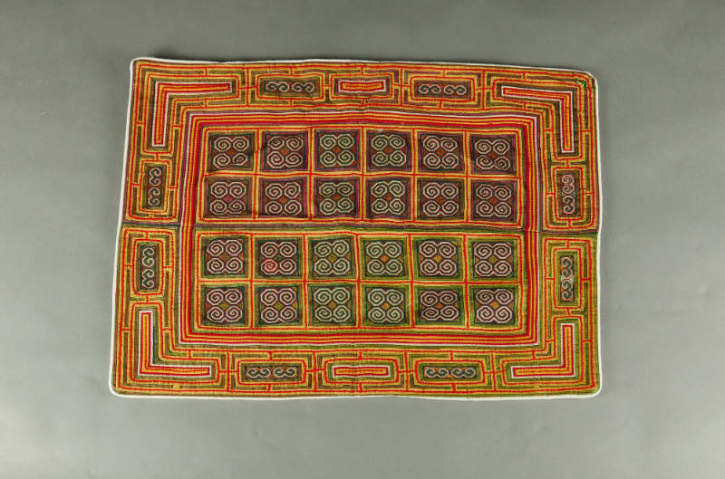 Pillowcase, 20th Century
Miao culture; Bijie, Guizhou Province, China
Cotton and silk; 18 × 2…
