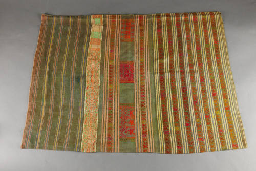 Tube Skirt, 20th Century
Li culture; Hainan Province, China
Cotton and silk; 27 × 34 in.
201…