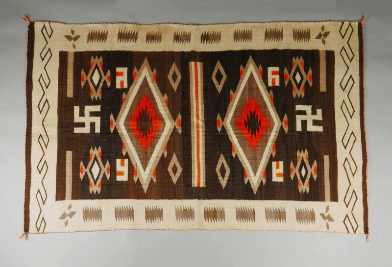 Rug, c. 1910
Navajo culture; New Mexico
Wool and pigment; 48 × 68 1/2 in.
2019.21.1
Gift of…