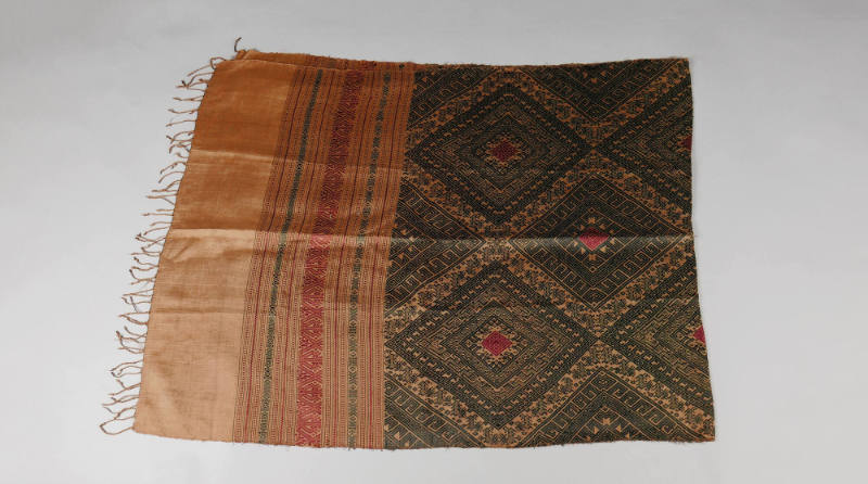 Shawl, 20th Century
Lao or Tai culture; Laos or Vietnam
Cotton and silk; 80 × 30 3/8 in.
201…