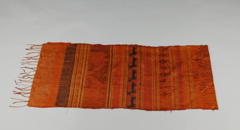 Shawl, 20th Century
Lao or Tai culture; Laos or Vietnam
Cotton and silk; 16 × 82 1/2 in.
201…