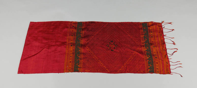 Shawl, 20th Century
Lao or Tai culture; Laos or Vietnam
Cotton and silk; 16 × 77 in.
2019.23…
